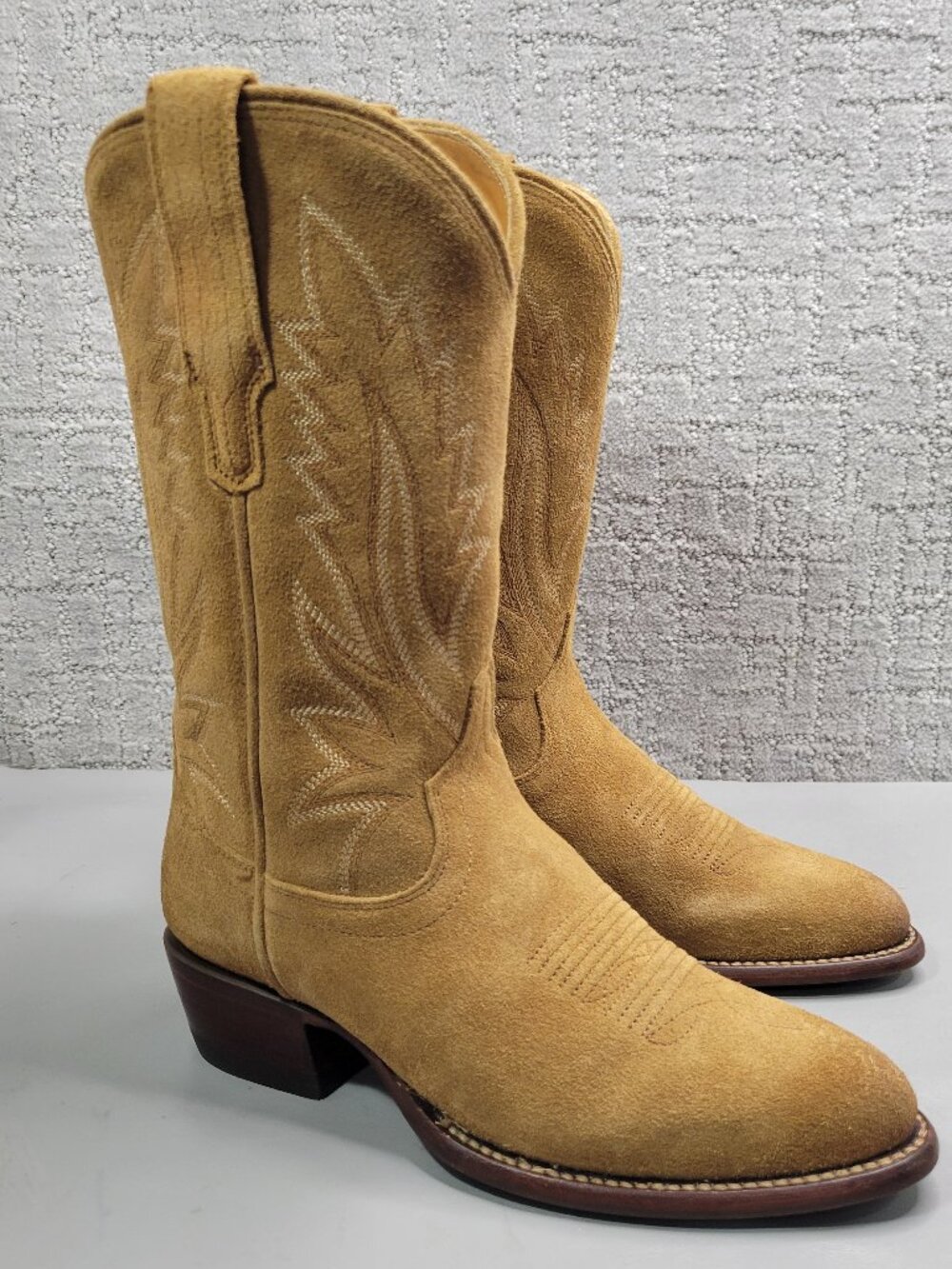 Tecovas The Jamie Women's US Size 6B Caramel Suede Pull on Western Boots - Picture 14 of 14